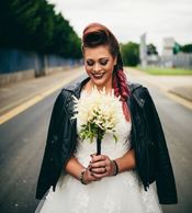 Rock a Billy shoot with hair extensions at Seven Brothers Manchester, Rocknroll bridal magazine