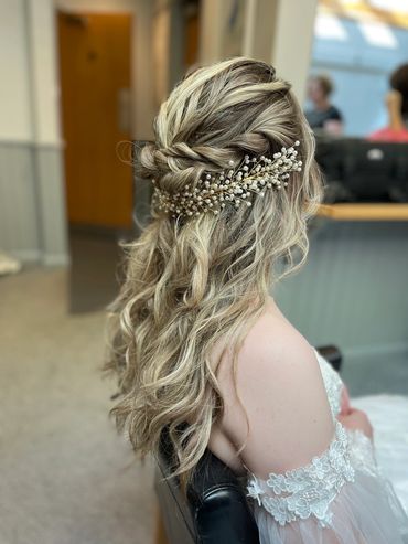 bridal hair bridesmaid hair for wedding hair and makeup near me wedding hairdressers Cheshire