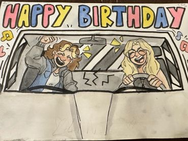 New driver in the house? This custom birthday card was for a new 16 year old driver.