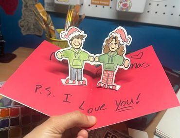 This custom-made pop-up card is perfect for any occasion.