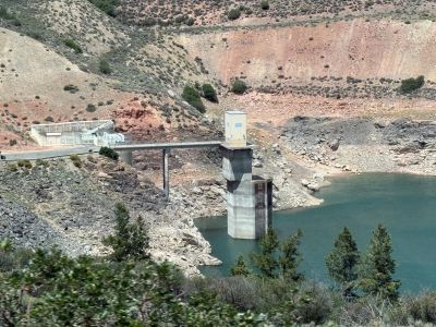 Low water level at the Blue Mesa Dam