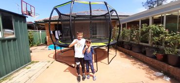 growing up with a trampoline