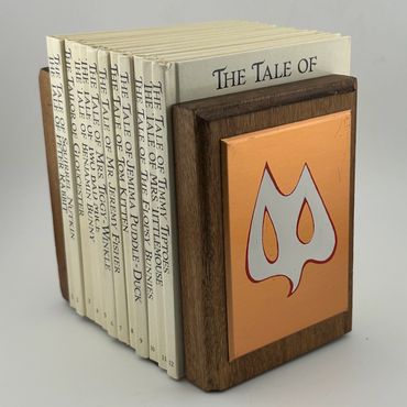 Mid Century Modern Teak and Copper book ends