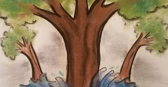 Drawn tree prophetic art