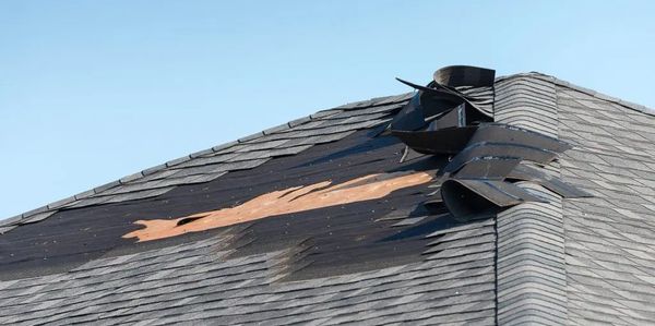 Wind damage roof