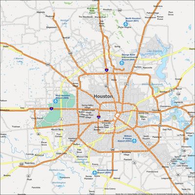 Map of Houston, TX