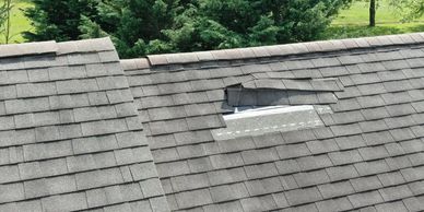 Loose or broken shingles