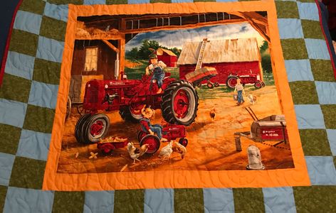 Farmall Tractor Baby Quilt 1 Feb 2019