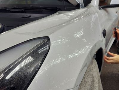 paint protection film on a tesla model 3