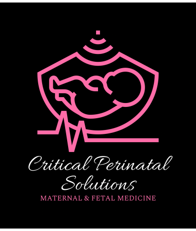 Logo of Critical Perinatal Solutions with a baby and heartbeat graphic.