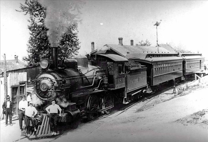 Northern Pacific Railroad in 1881 in Spokane Washington