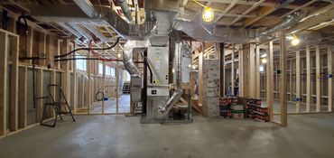 Air handler, Ductwork, New construction, residential, Ductwork, Make up air, Custom, Custom ductwork