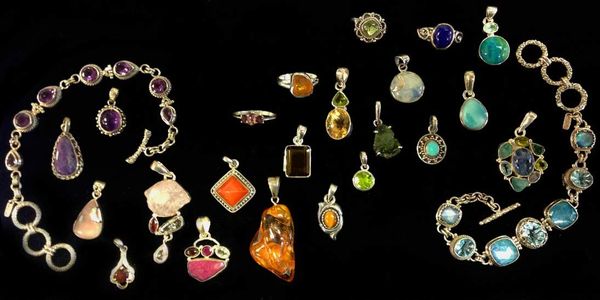 Gemstone and sterling silver jewelry. Pendants, necklaces, bracelets, rings and earrings.