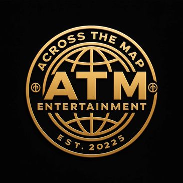 Across The Map Entertainment gold and black logo – ATM Entertainment Est. 2025 – global music entertainment brand.