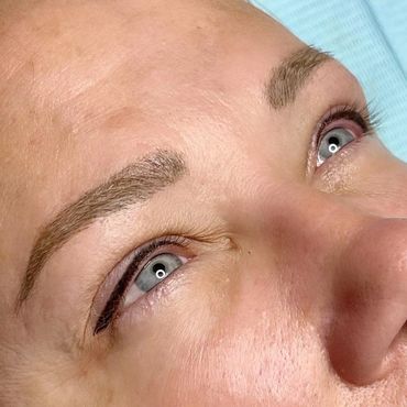 Before and after eyebrow makeup tutorial result