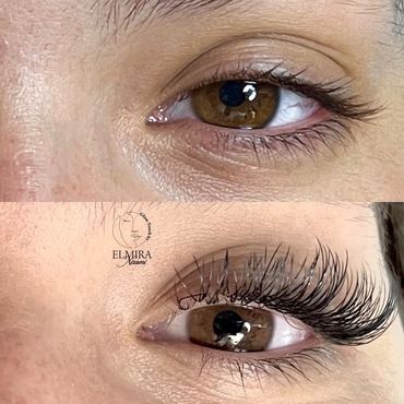 Makeup artist’s eyebrow makeover comparison photo