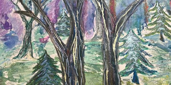 A Colorful Forest
Monoprint with Mixed Media
2023