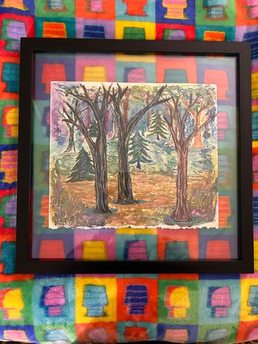 A Colorful Forest
Monoprint with Mixed Media
2023