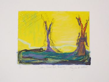 Crazy, Beautiful, Reality
Zinc Plate Monotype with Mixed Media
2014