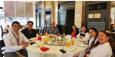 Company lunch hosted by CEO