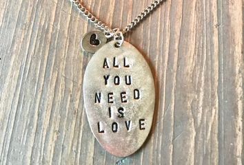 Necklace, handmade, love