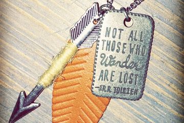Necklace, not all who wander are lost 
