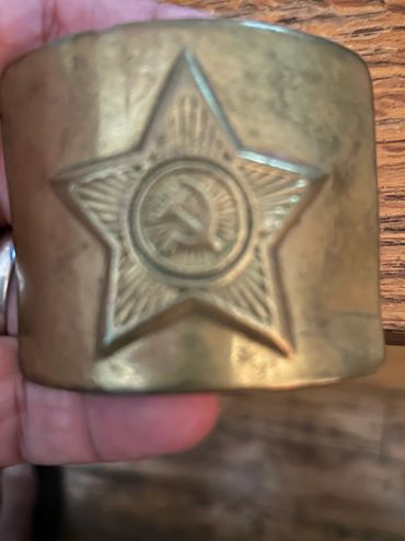 Antique Russian Soviet Army belt buckle.