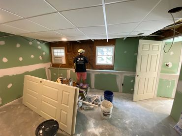 JHS Home Improvement renovating basement