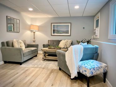 After picture of basement remodel