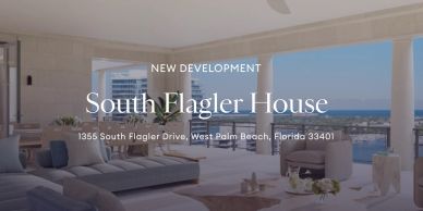 Living room with ocean views in South Flagler House.