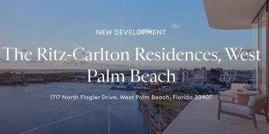 View of waterfront condos at The Ritz-Carlton Residences, West Palm Beach.