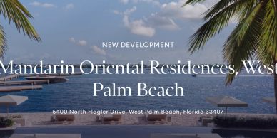 Mandarin Oriental Residences new development in West Palm Beach.