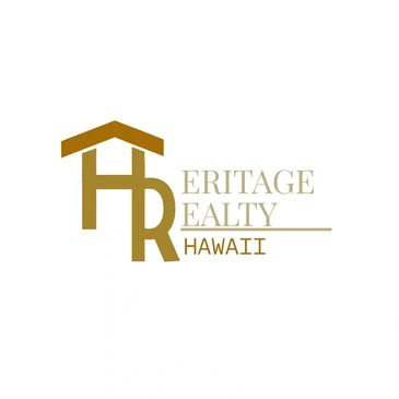 Logo for Heritage Realty Hawaii with stylized HR and house roof.