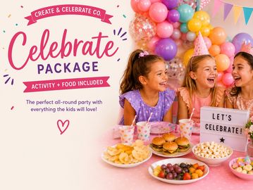 Kids enjoying a colorful birthday party with snacks and decorations.