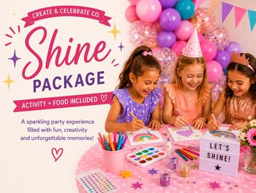 Kids enjoying a creative birthday party with painting and decorations.