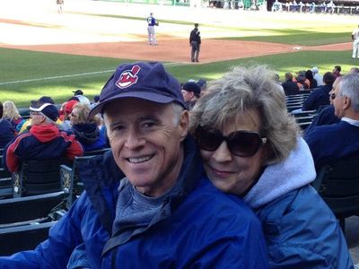 Ned Schabel and his wife Debbie at a baseball game.