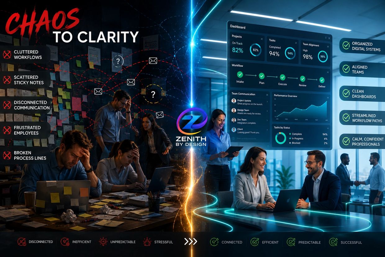 Chaos to Clarity - Zenith by Design optimizes workflows and helps to streamline business functions