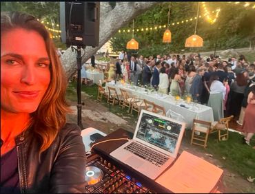 A dj at a wedding