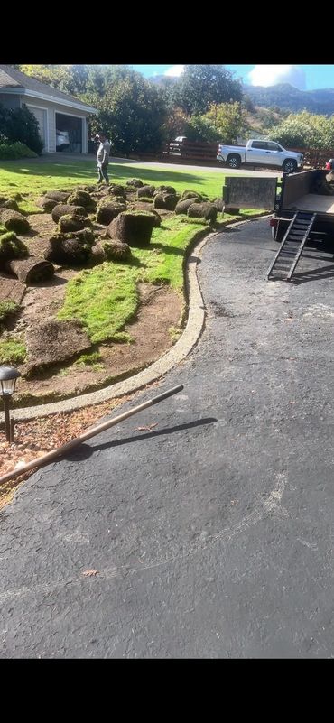 Preparation for new grass.