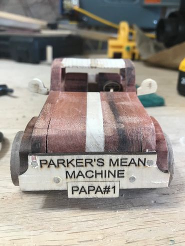 Custom Built Personalized Wooden Parker Mean Machine car