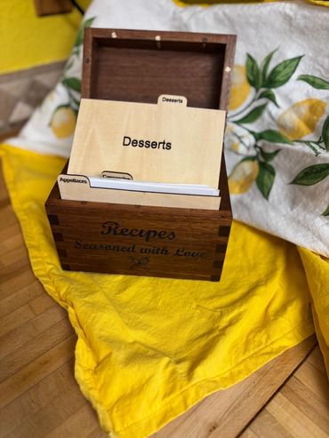 Custom Built Personalized Wooden Parker teri's is recipes box
