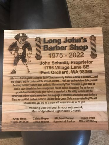 Our business card with on the table