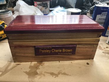 Custom-built wooden box made from premium hardwood