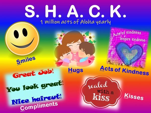 S.H.A.C.K. ~ Smiles Hugs Acts of Kindness Compliments Kisses