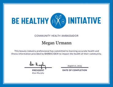 Makeup artist as a community health ambassador for barbicide