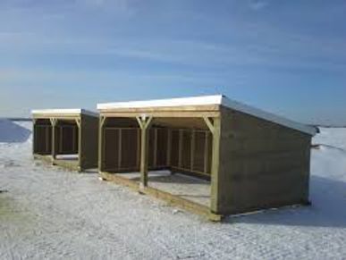 two calf or horse shelters