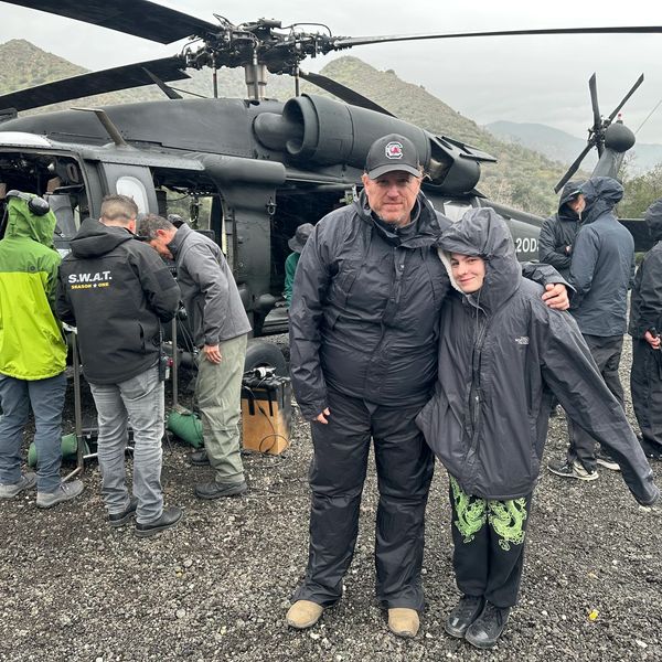 With my dad (Paul Bernard) on the set of S.W.A.T.
