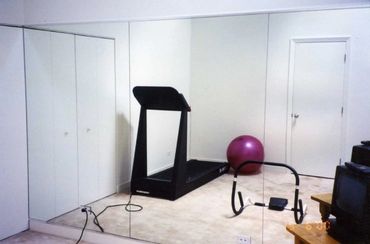 home gym mirror wall