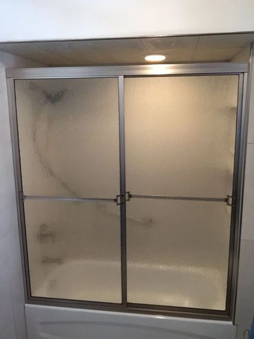 framed double sliding glass doors