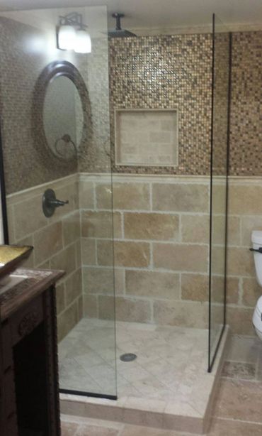Frameless Fixed Glass Shower shield